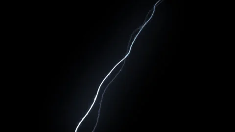 Cinematic Thunderbolt Strike Overlay with Blue Electric Lightning Stock-Footage 344763571