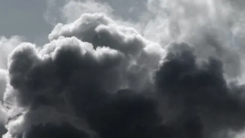Cinematic time lapse of dark dramatic storm clouds moving rapidly across sk.. Stock Footage 337778004