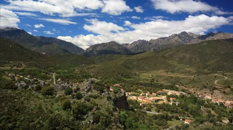 Cinematic time lapse of mountain valley with beautiful clouds Stock Footage 41654531