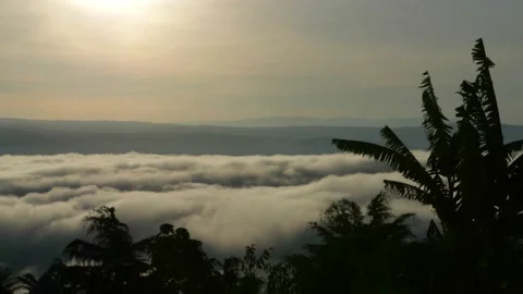 Cinematic time lapse of a sea of clouds in Kenia Stock Footage 232501190