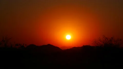 Cinematic time lapse of Sunset Stock Footage 232500244