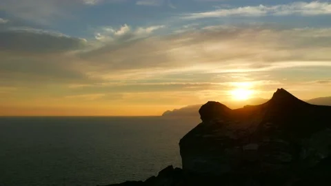 Cinematic time lapse of the sunset over the ocean near Salalah, Oman Stock Footage 232500617