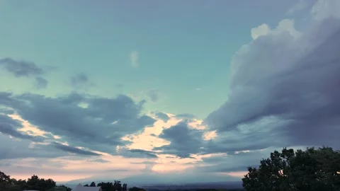 Cinematic Timelapse of Sunset Sky and Clouds in Japan Stock Footage 336844309