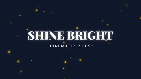 Cinematic title sequence with sparkling gold dust on a dark abstract backgrou Stockbeeldmateriaal 337503170