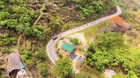 Cinematic Tour on the Ha Giang Loop Vietnam, Culture and Mountain Adventure Vídeos de archivo 321523182