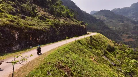 Cinematic Tour on the Ha Giang Loop Vietnam, Culture and Mountain Adventure Stock Footage 321523419