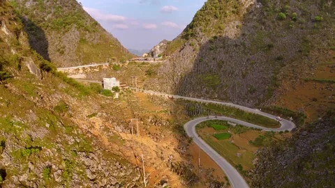 Cinematic Tour on the Ha Giang Loop Vietnam, Culture and Mountain Adventure Stock Footage 321523520
