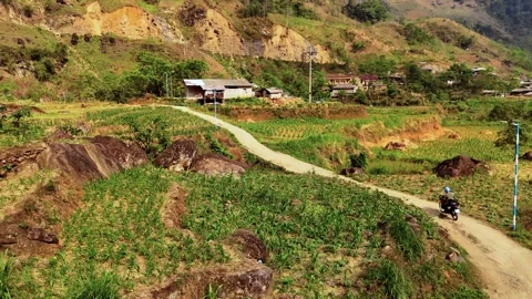 Cinematic Tour on the Ha Giang Loop Vietnam, Culture and Mountain Adventure Stock Footage 321523588