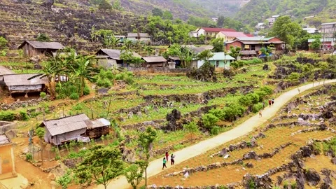 Cinematic Tour on the Ha Giang Loop Vietnam, Culture and Mountain Adventure Stock Footage 321523810