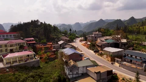 Cinematic Tour on the Ha Giang Loop Vietnam, Culture and Mountain Adventure Stock Footage 321524070