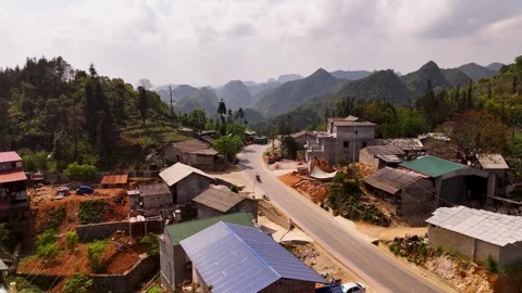 Cinematic Tour on the Ha Giang Loop Vietnam, Culture and Mountain Adventure Stock Footage 321524127