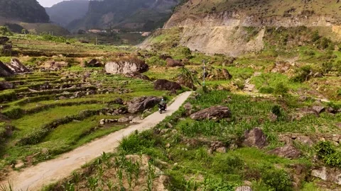 Cinematic Tour on the Ha Giang Loop Vietnam, Culture and Mountain Adventure Stock Footage 321524698