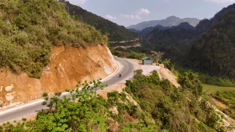 Cinematic Tour on the Ha Giang Loop Vietnam, Culture and Mountain Adventure Stock Footage 321524803