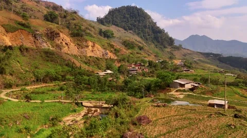 Cinematic Tour on the Ha Giang Loop Vietnam, Culture and Mountain Adventure Stock Footage 321524869