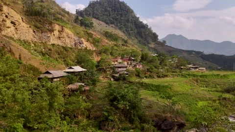 Cinematic Tour on the Ha Giang Loop Vietnam, Culture and Mountain Adventure Stock Footage 321524877