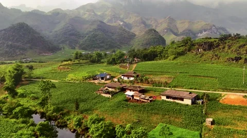 Cinematic Tour on the Ha Giang Loop Vietnam, Culture and Mountain Adventure Stock Footage 321524927