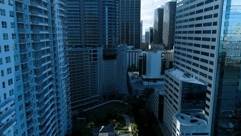 Cinematic Tracking Shot High-Risers Brickell, Florida - 4k Video stock 86413119