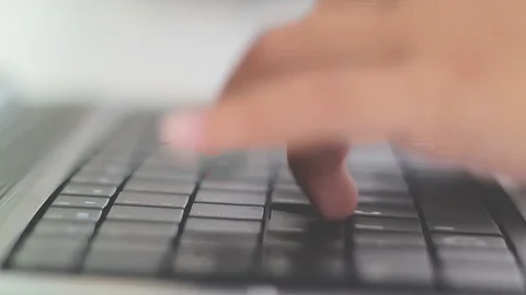 Cinematic Typing Keyboard From Side 스톡 동영상 99255963
