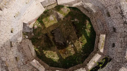 Cinematic Vertical Drone Rise Above Abandoned Soviet Rocket Base Tower Ruins Stock Footage 320112847