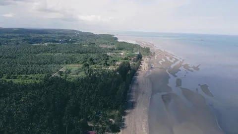 Cinematic video using drone on the beach Stock Footage 170014665