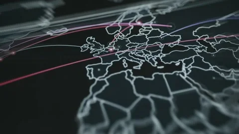 Cinematic View of API Live Traffic Monitoring Graph with - Cinematic Screen Stock Footage 336969623