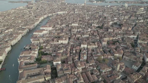 Cinematic View of Boats Navigating Venice Canal (Flat Profile) Stock Footage 298904372