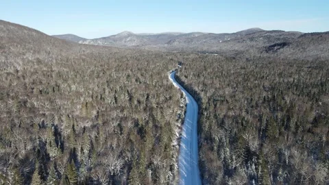 Cinematic view of Canada in winter Stock Footage 146873635