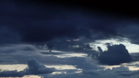 Cinematic view of a cloudy sunset Видео 336690675