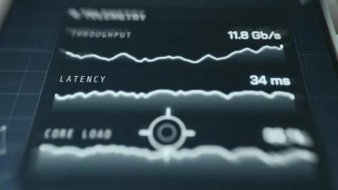 Cinematic View of Critical System Status Alerts with - Cinematic Interface Vídeos de archivo 336993799