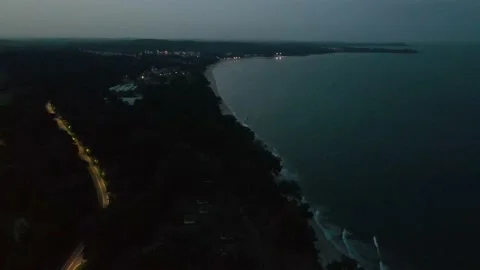 Cinematic view of Drone during Dusk Stock Footage 148012310