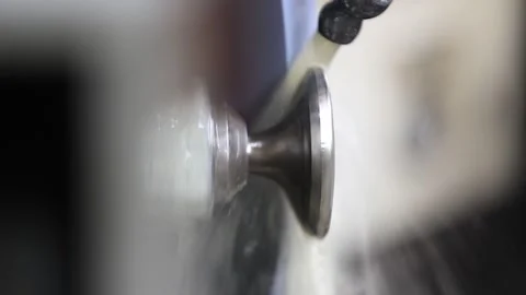 Cinematic view of Grinding process engine part preciously at factory 스톡 동영상 303458339