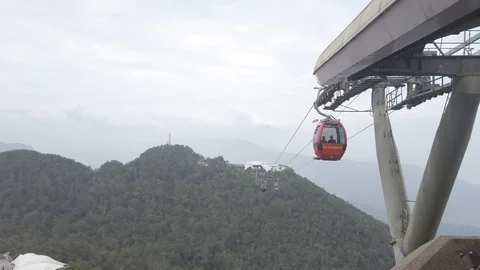 Cinematic View Of Langkawi Cable Car Video stock 124717583