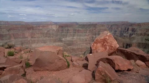 Cinematic view over the sunny a red rock of mountain Zion National Park Stock Footage 336578037