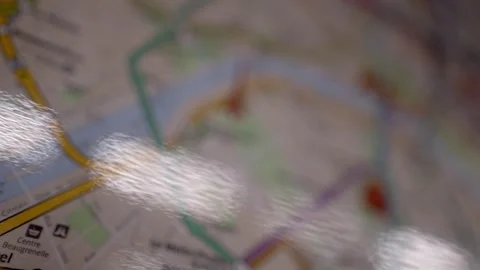 Cinematic view of the Paris Subway map Stock Footage 316887121