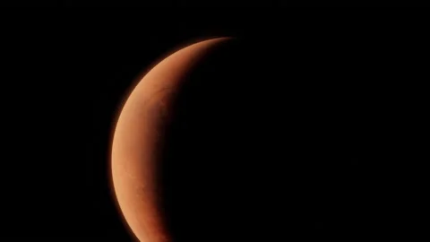 Cinematic view of planet Mars from space Video stock 151842356