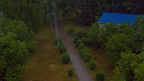 Cinematic view on a rainy day. Soft diffused light. Stock Footage 336897899