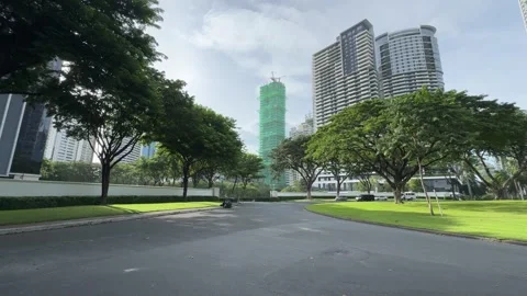 Cinematic View of a Roundabout and Construction in BGC 4k 60fps Video stock 339207383