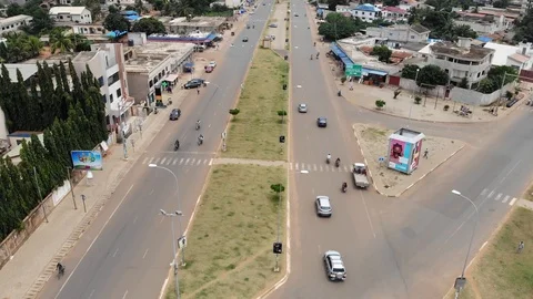 Cinematic View of Two Roads Stock Footage 118385712