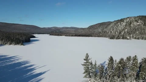 Cinematic view of winter Landscape Stock Footage 146873512