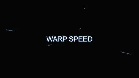 Cinematic visualization of warp speed acceleration effect on dark background Stock Footage 337501743