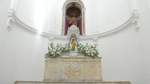Cinematic Walkthrough of Wedding Altar Video stock 305122986