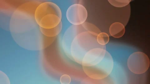 Cinematic Warm Bokeh Lights on Blurred Teal Background Video stock 334863166