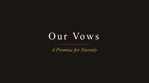 Cinematic wedding vows opening title sequence for romance and commitment Stock Footage 336805791