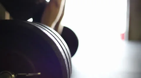 Cinematic Weightlifting Closeup 動画素材 22994726
