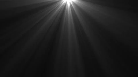 Cinematic White Light Rays Volumetric Sunbeams on Black Background Stock Footage 321445739