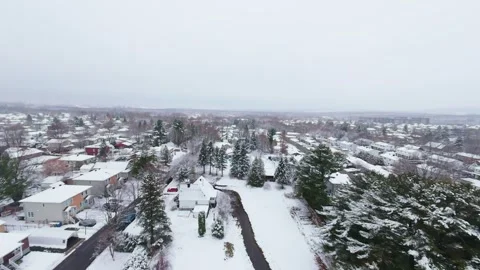 Cinematic winter streets in canada Stock Footage 321032617