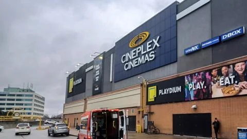 Cineplex Cinemas logo view Stock Photos