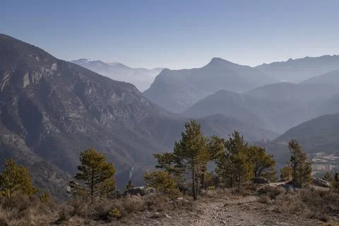 Cingles de Vallcebre cliffs landscape in Catalonia Foto stock