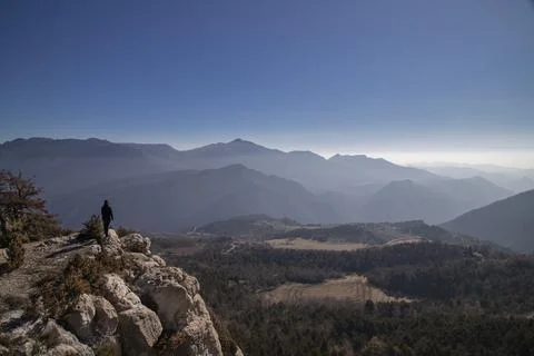 Cingles de Vallcebre cliffs landscape in Catalonia Foto stock