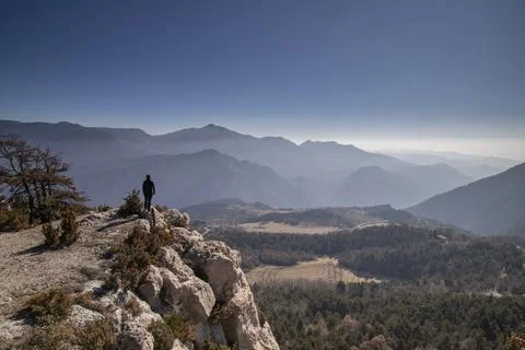 Cingles de Vallcebre cliffs landscape in Catalonia Foto stock